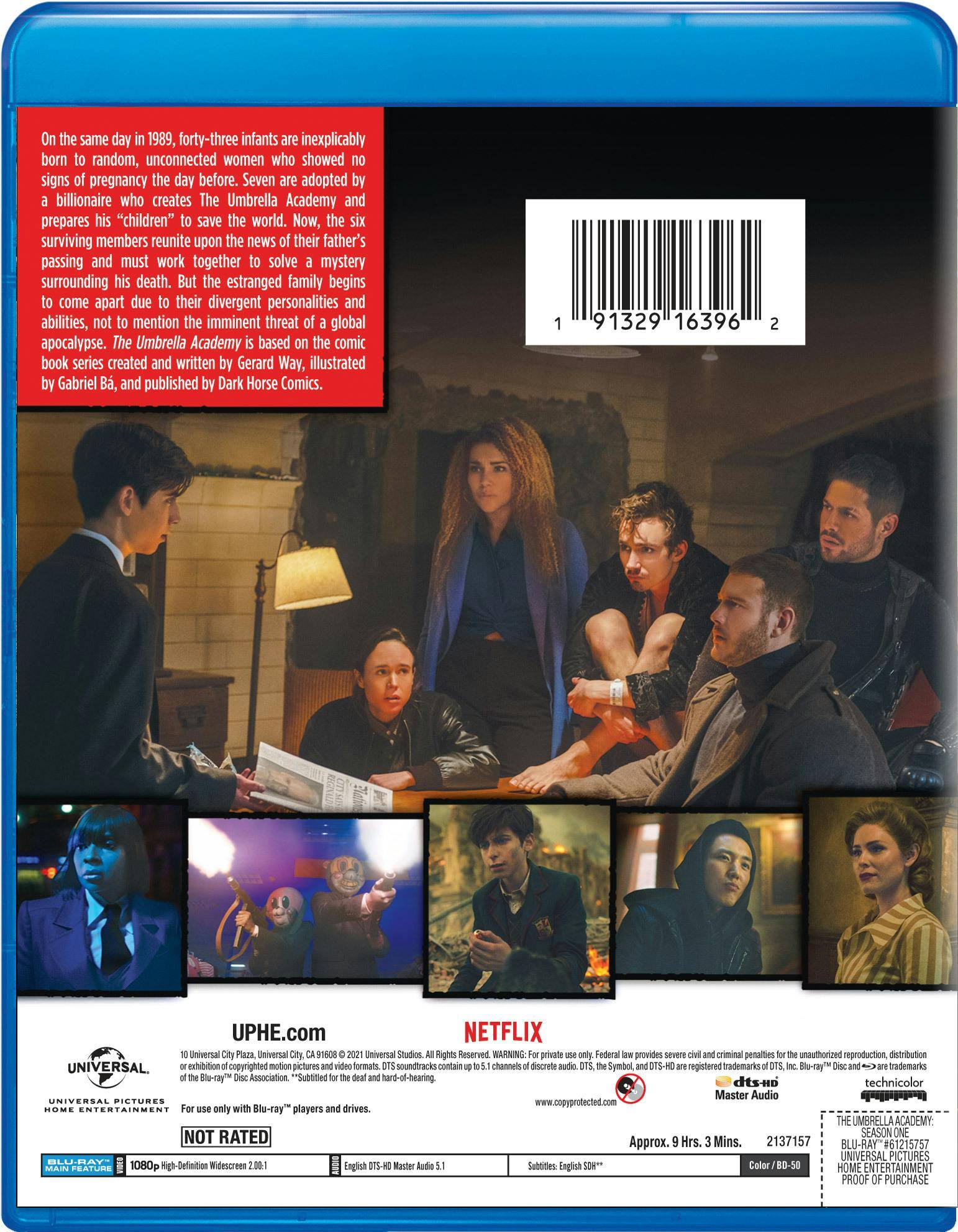 Back. The Umbrella Academy: Season One [Blu-ray].