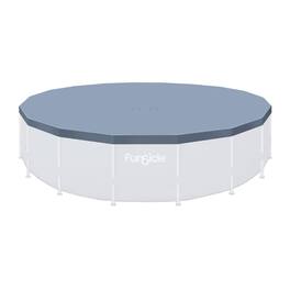 Funsicle - 18 Foot Durable Round Pool Cover for Oasis and Activity Pools, Gray