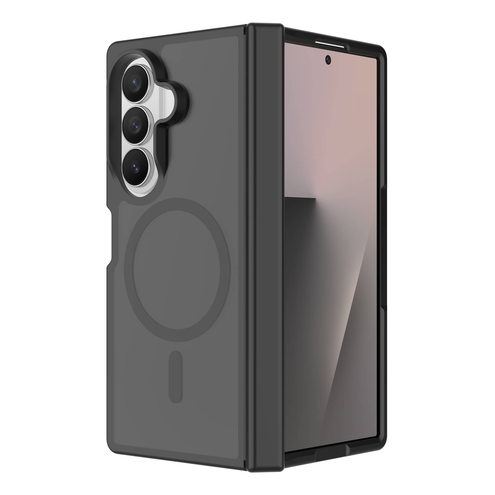 Dteck - Shockproof Translucent Case for Samsung Galaxy Z Fold8 Ultra, Slim Matte Magnetic Protective Cover with Hinge Protection - Black price history on PriceWatchPro