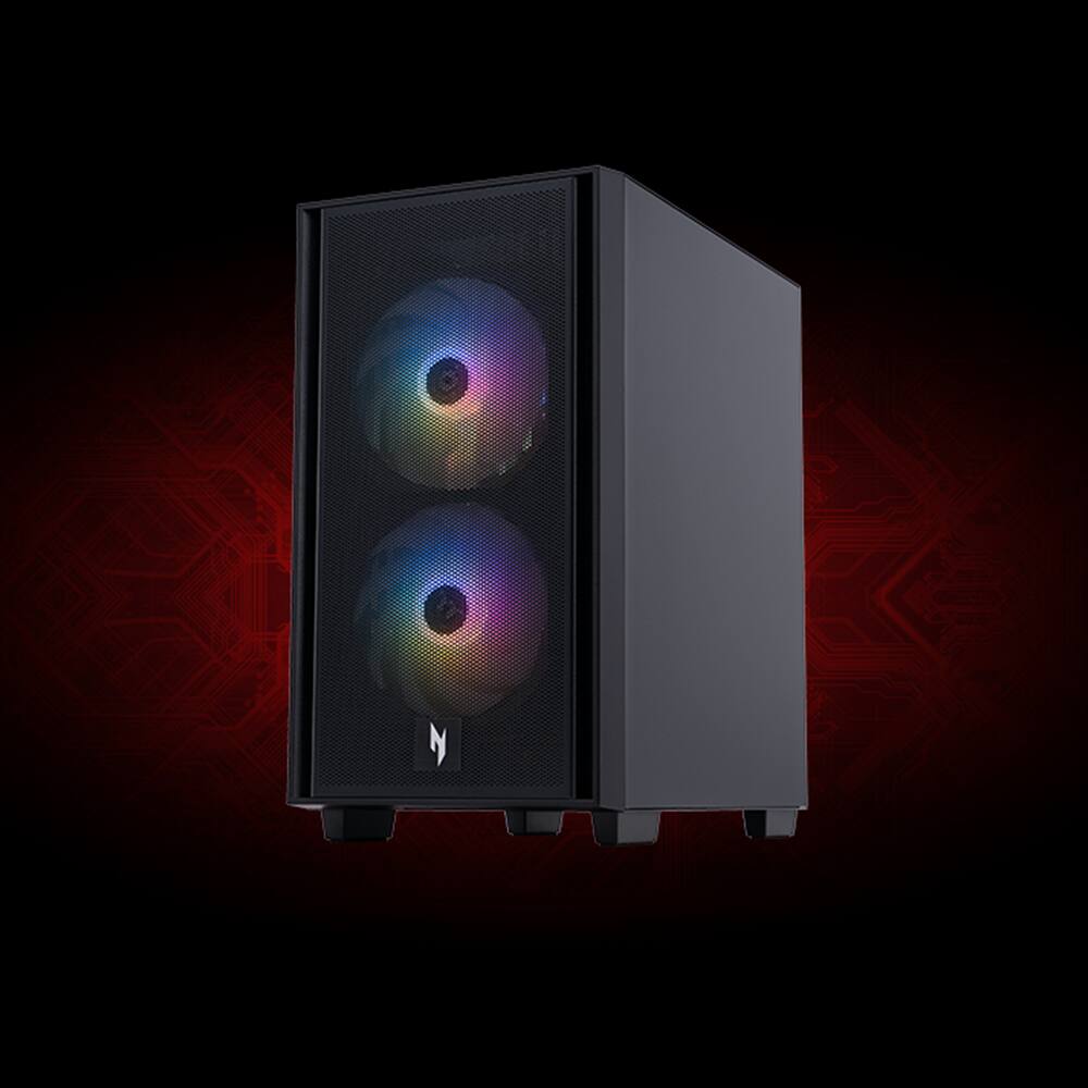 Alt View 4. Acer - Nitro 60 N60-640-UR26 Desktop Intel Core i7 14700F NVIDIA GeForce RTX 5060 Ti 32GB RAM 2TB SSD Windows 11 - Black.