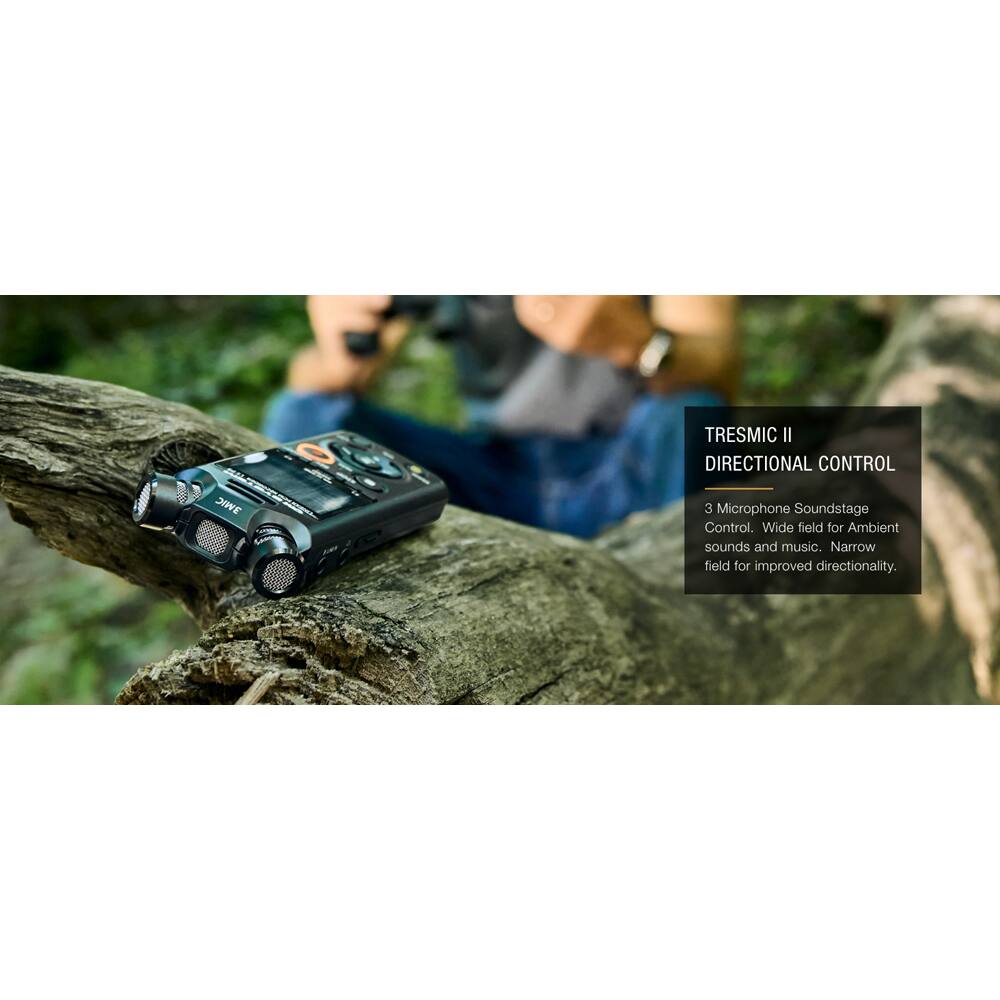 TRESMIC II  
DIRECTIONAL CONTROL  

3 Microphone Soundstage Control. Wide field for Ambient sounds and music. Narrow field for improved directionality.