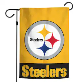WinCraft - Pittsburgh Steelers 12" x 18" Applique Garden Flag - Multicolor