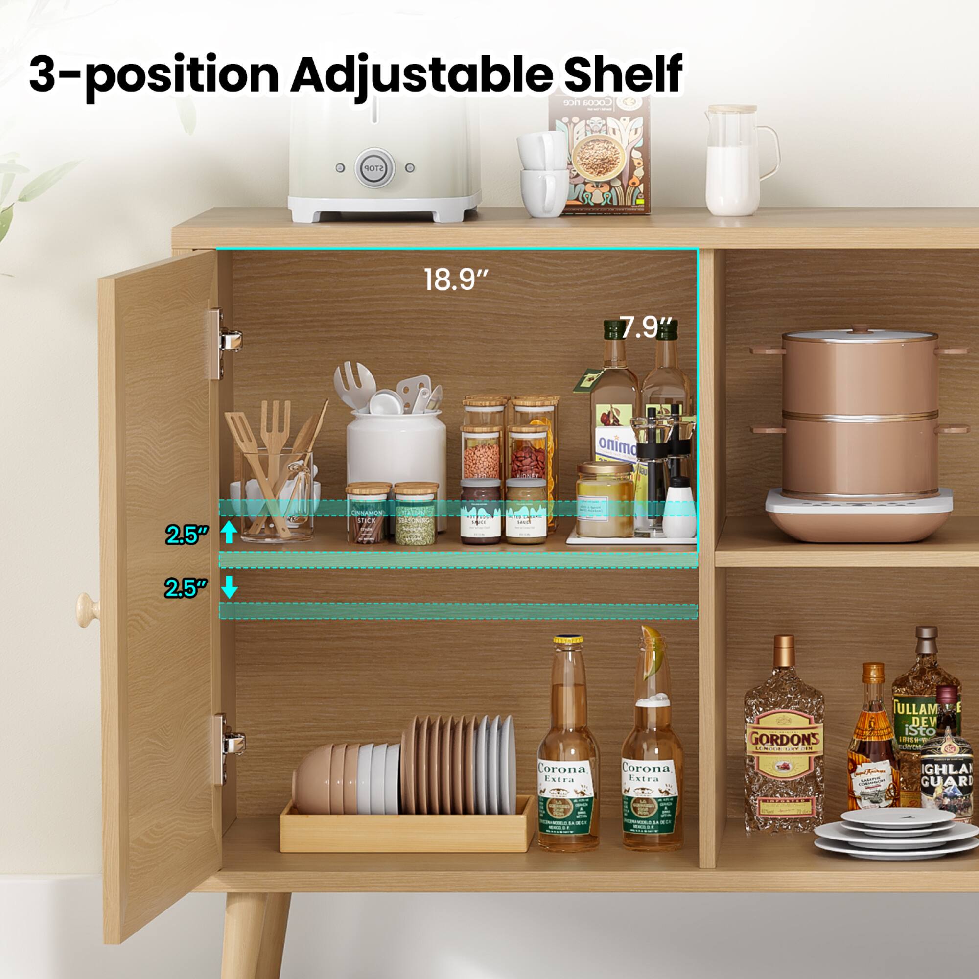 3-position Adjustable Shelf

18.9" x 7.9" x 2.5"