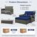 Product Dimensions:
- Loveseat: 24" x 24" x 24"
- Ottoman: 43.5" x 14" x 45.5"
Weight Capacity:
- Loveseat: 800 lbs
- Ottoman: 800 lbs
Box 1:
- 36" x 32" x 25"
- 14"
- 67"
- 22"
- 43.5"
- 12.5"
Box 2:
- 53" x 62" x 67.5"
- 67.5"
- 69.5"
The whole patio set will be delivered in 2 packages, so the arriving time may vary.