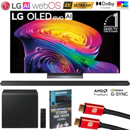 LG AI webOS 4K ULTRA HD LG OLED evo AI Dolby VISION ILM.A WORLD'S No 1 OLED TV FOR 13 YEARS DECOGEAR AMD2 NVIDIA FreeSync G-SYNC. BEGINNER'S GUIDE TELEVISION HOME THEATER ESSENTIALS