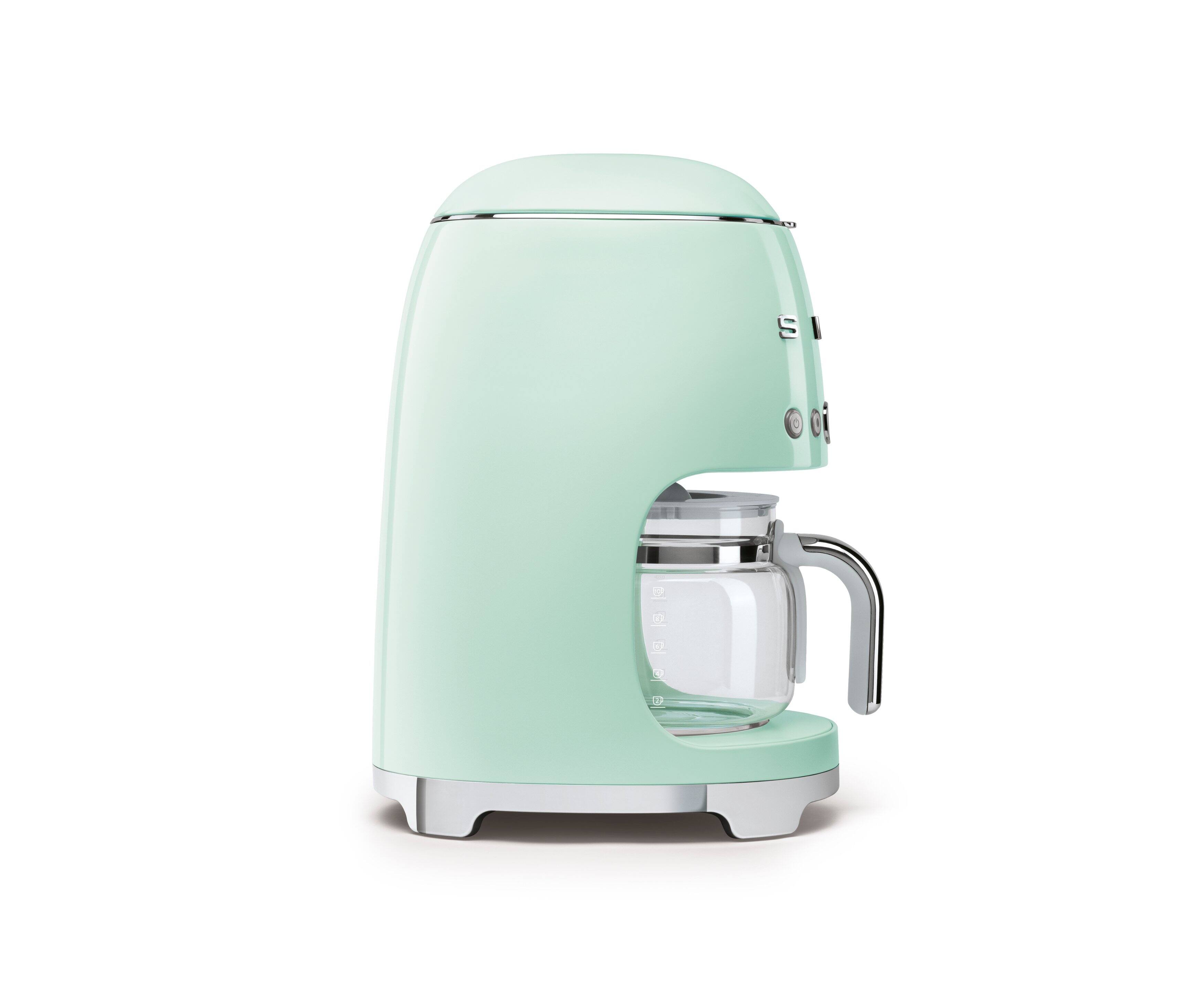 Left. SMEG - DCF02 Drip 10-Cup Coffee Maker - Pastel Green.