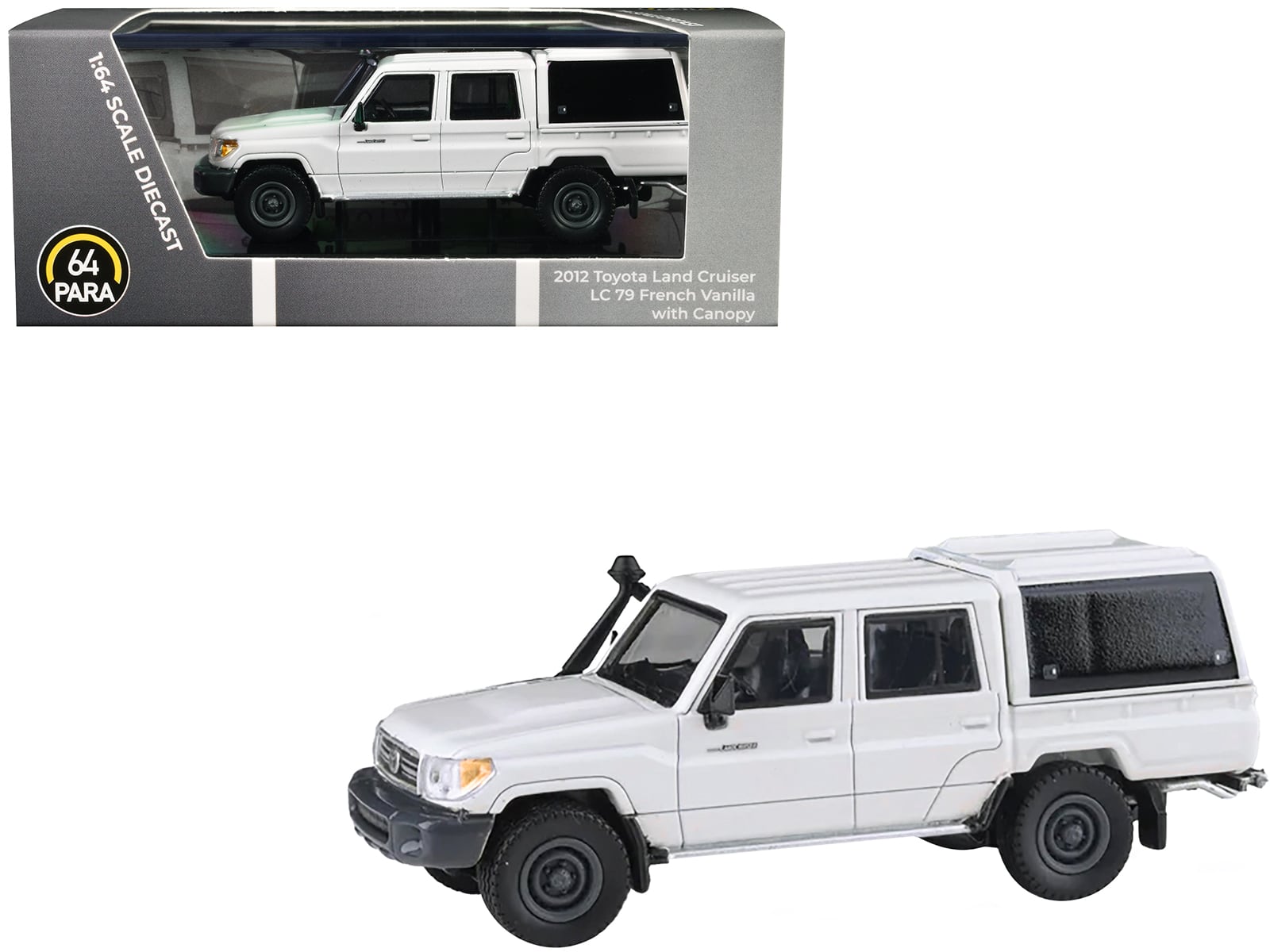 2012 Toyota Land Cruiser LC 79 French Vanilla White with Canopy 1/64 Diecast Model Car by Paragon price history on PriceWatchPro