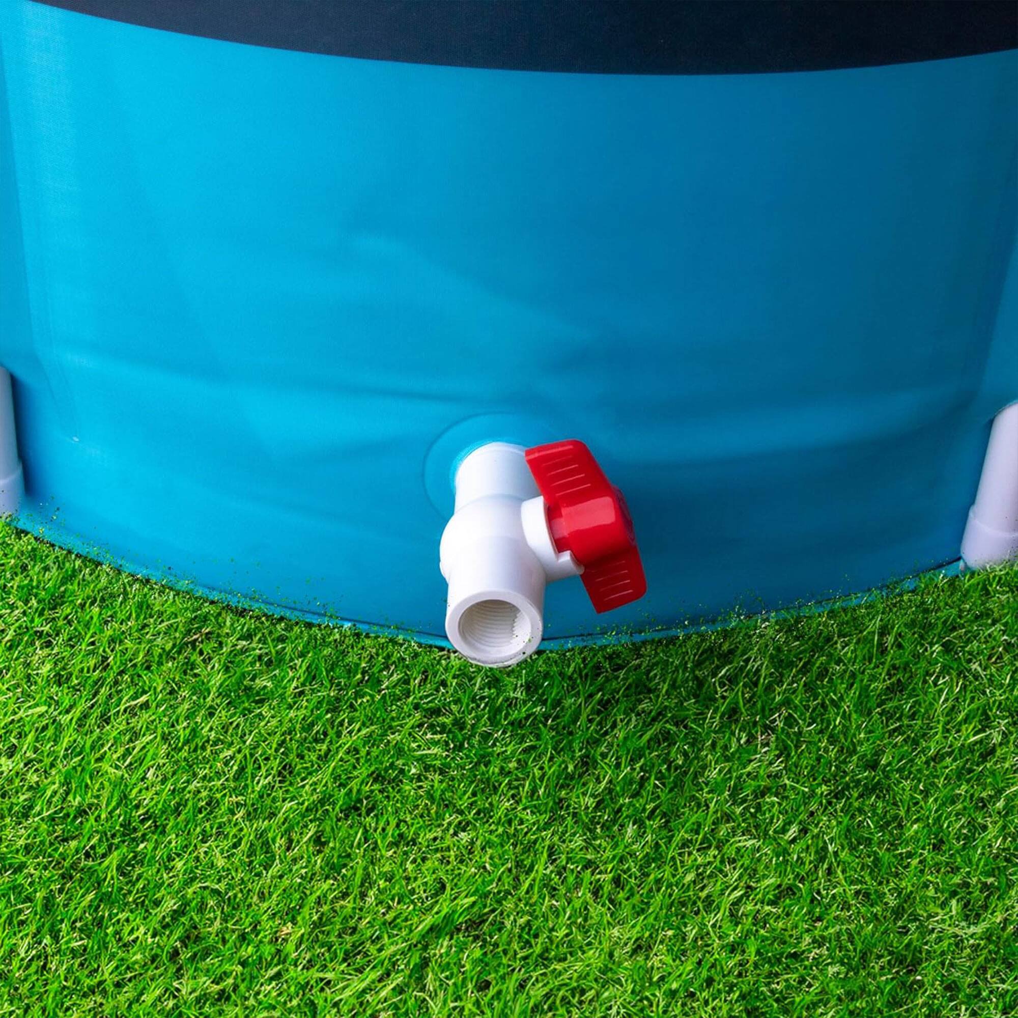 Alt View 5. Solstice - Solstice Cold Pod Plunge 84.5 Gallon Ice Bath Tub with Large Lid and Carry Bag - Dark grey & blue.