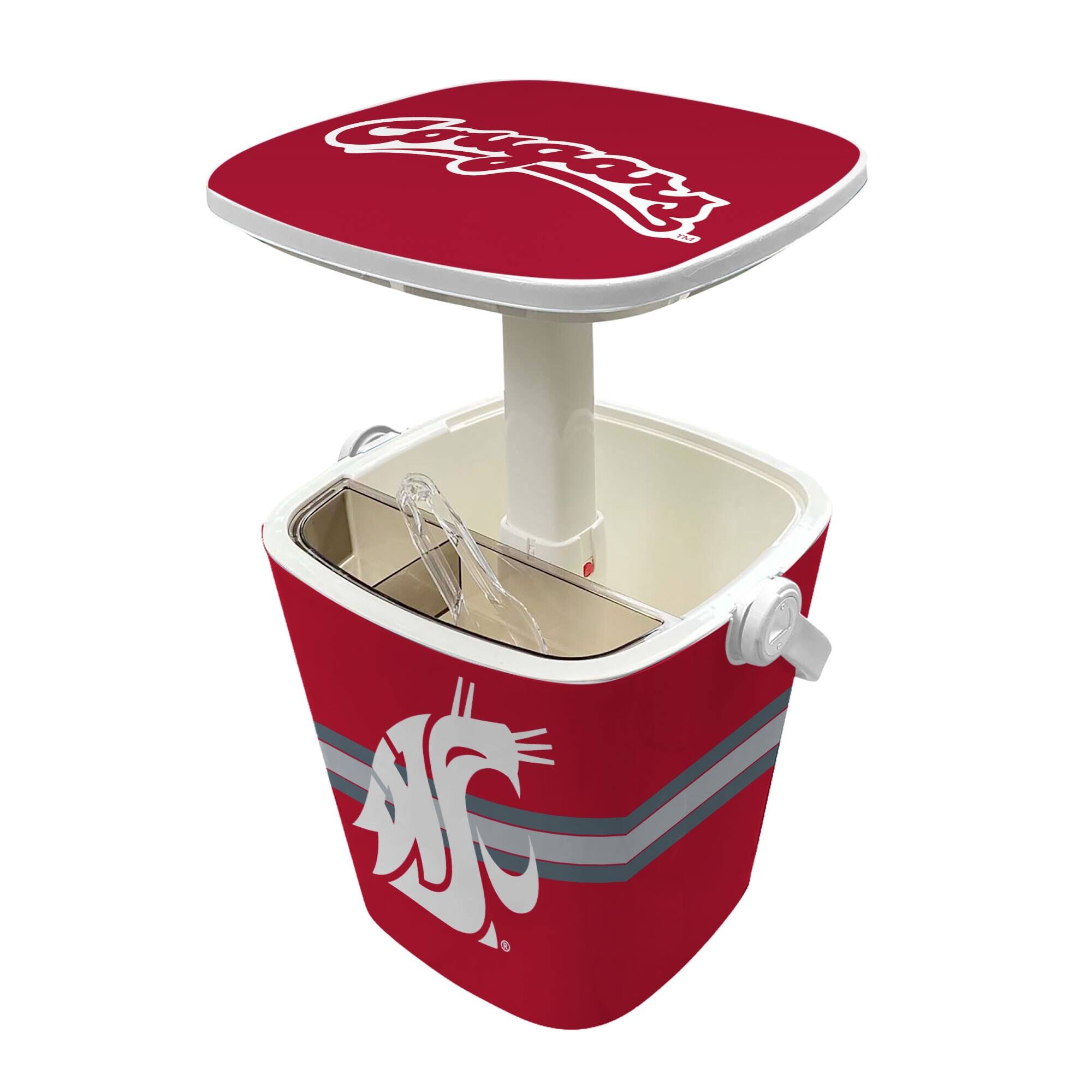 Alt View 1. Indigo Falls - Washington State Cougars 16-Quart Mini Cool Bar Cooler - White.