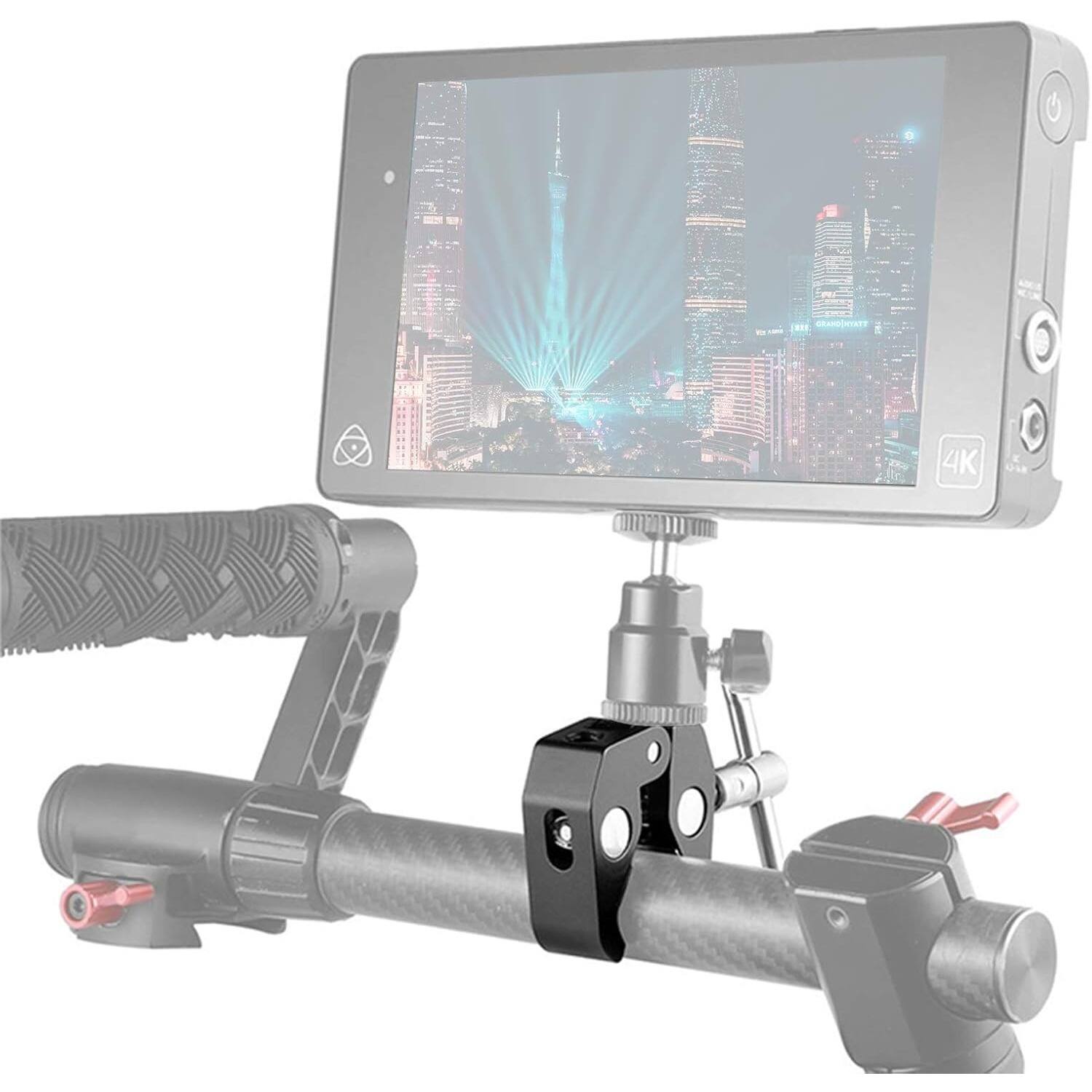 Front. PARKER SLATER - Super Clamp 2-Pack with 1/4" & 3/8" Threads for Photography, Camera, LED Lights & Accessories.