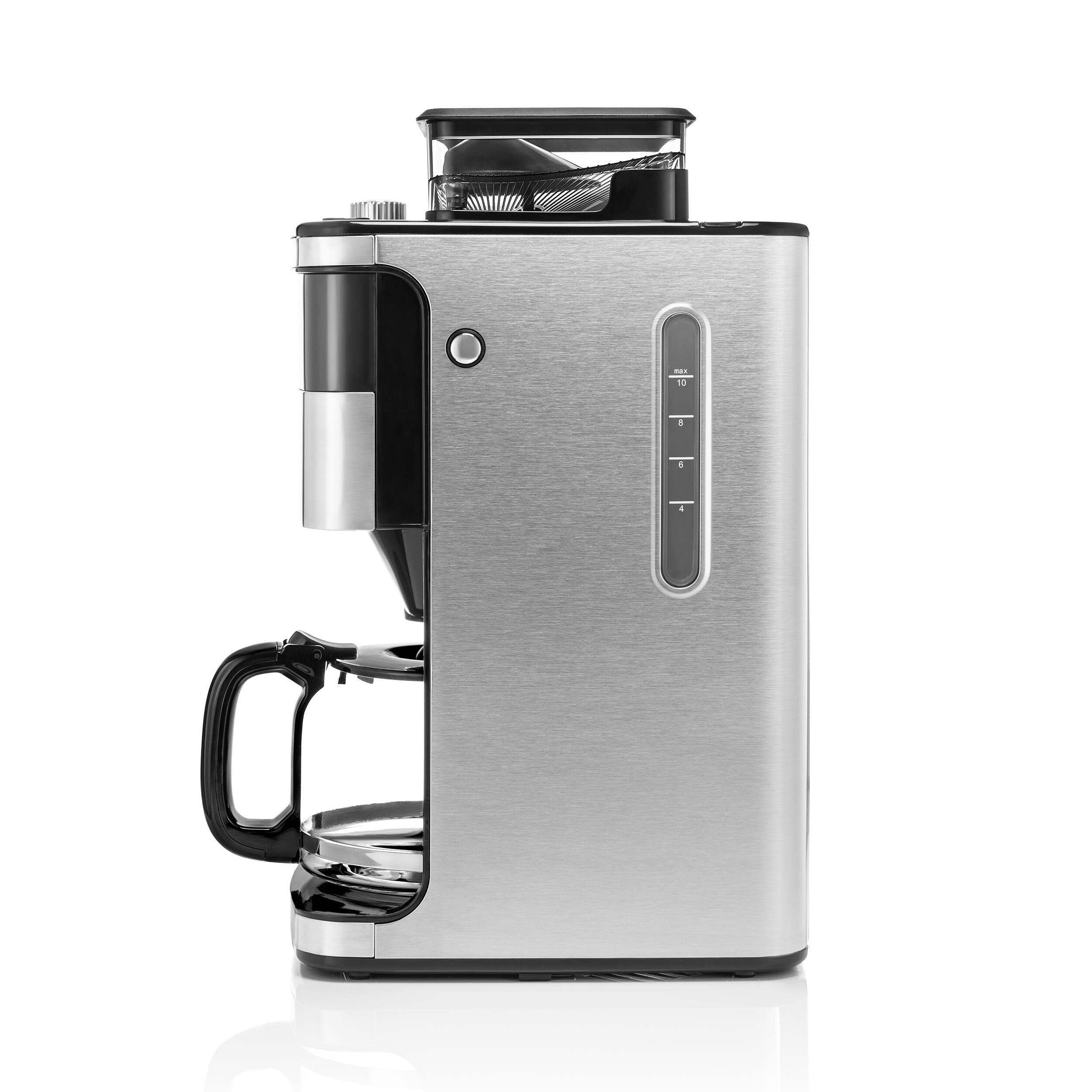Back. Melitta - Aroma Fresh Plus 10-Cup Coffee Maker with Coffee Grinder - Black.