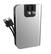 Angle. myCharge - HUB Universal 4400mAh All-In-One Charger for any Apple or Android Device - Silver.