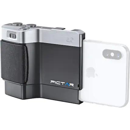 Front. Pictar - Pictar Smart Grip for Smartphones, Black.