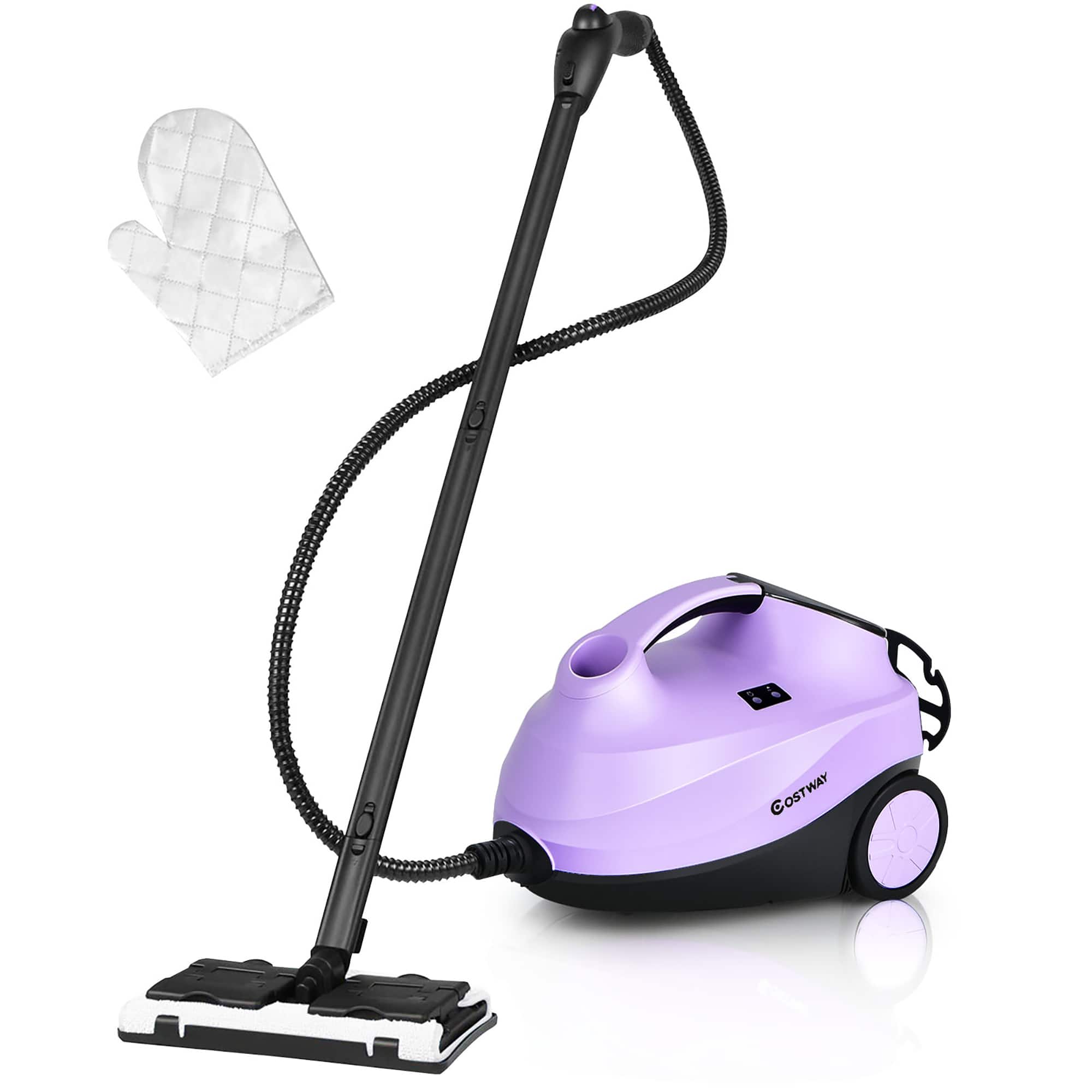 Front. Costway - Costway 2000W Heavy Duty Steam Cleaner Mop Multi-Purpose W/19 Accessories - Purple.