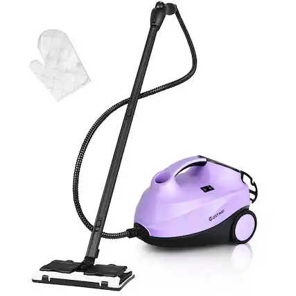 Front. Costway - Costway 2000W Heavy Duty Steam Cleaner Mop Multi-Purpose W/19 Accessories - Purple.