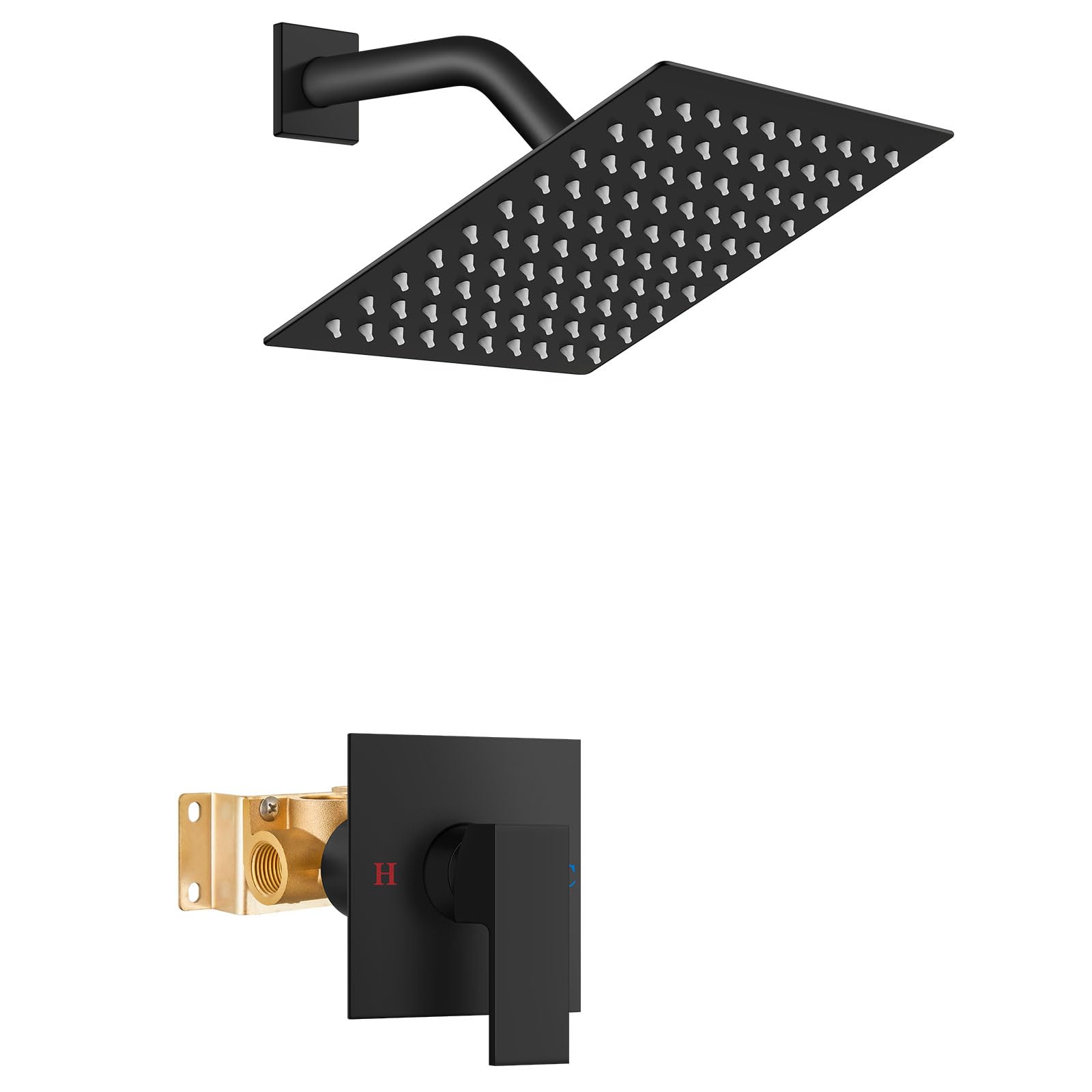 Matte Black-Cover Plate with H and C Labels