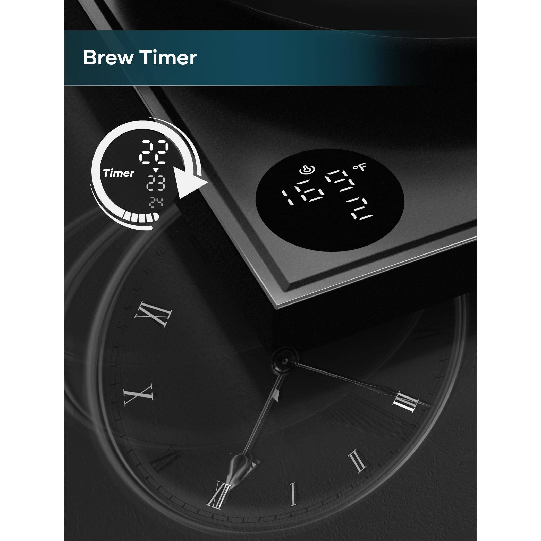Brew Timer

22:23

Timer

23 24

°C F

1E, E IX X I IX I II