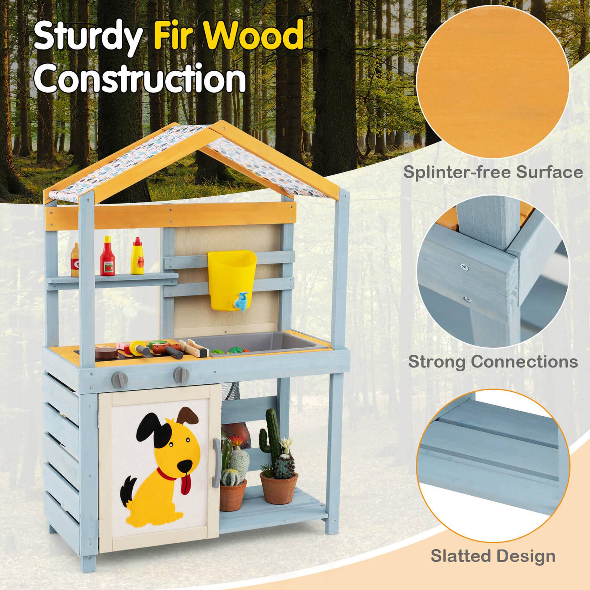 Sturdy Fir Wood Construction

Splinter-free Surface

Strong Connections

Slatted Design