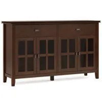 Simpli Home - Artisan Large 4 Door Sideboard Buffet - Russet Brown - Front_Zoom