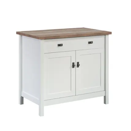 Front. Sauder - Cottage Road Library Storage Cabinet - White.