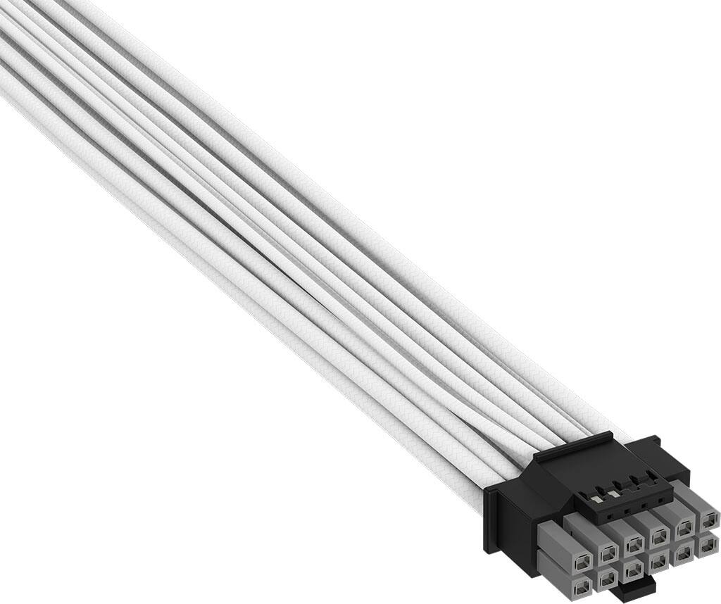 Left. CORSAIR - Elite Premium Individually Sleeved 12V-2x6 Cables Type 4 - White.