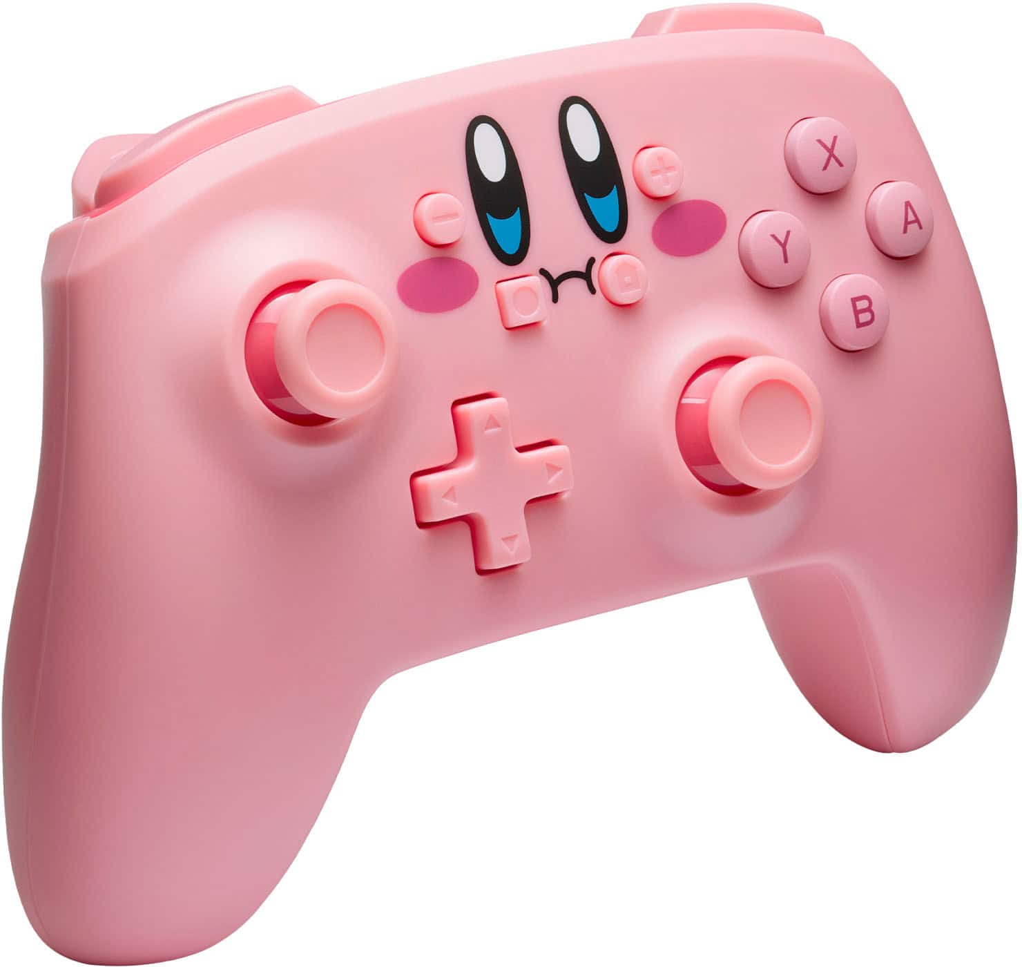 Angle. PowerA - PowerA Wireless Controller for Nintendo Switch - Kirby Mouthful - Kirby Mouthful.