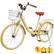 Front. Topteng - 24 Inch City Cruiser Bike For Adult with Front Basket & Rear Rack High Carbon Steel Frame, Dual Brakes Bicycle Yellow - Yellow.