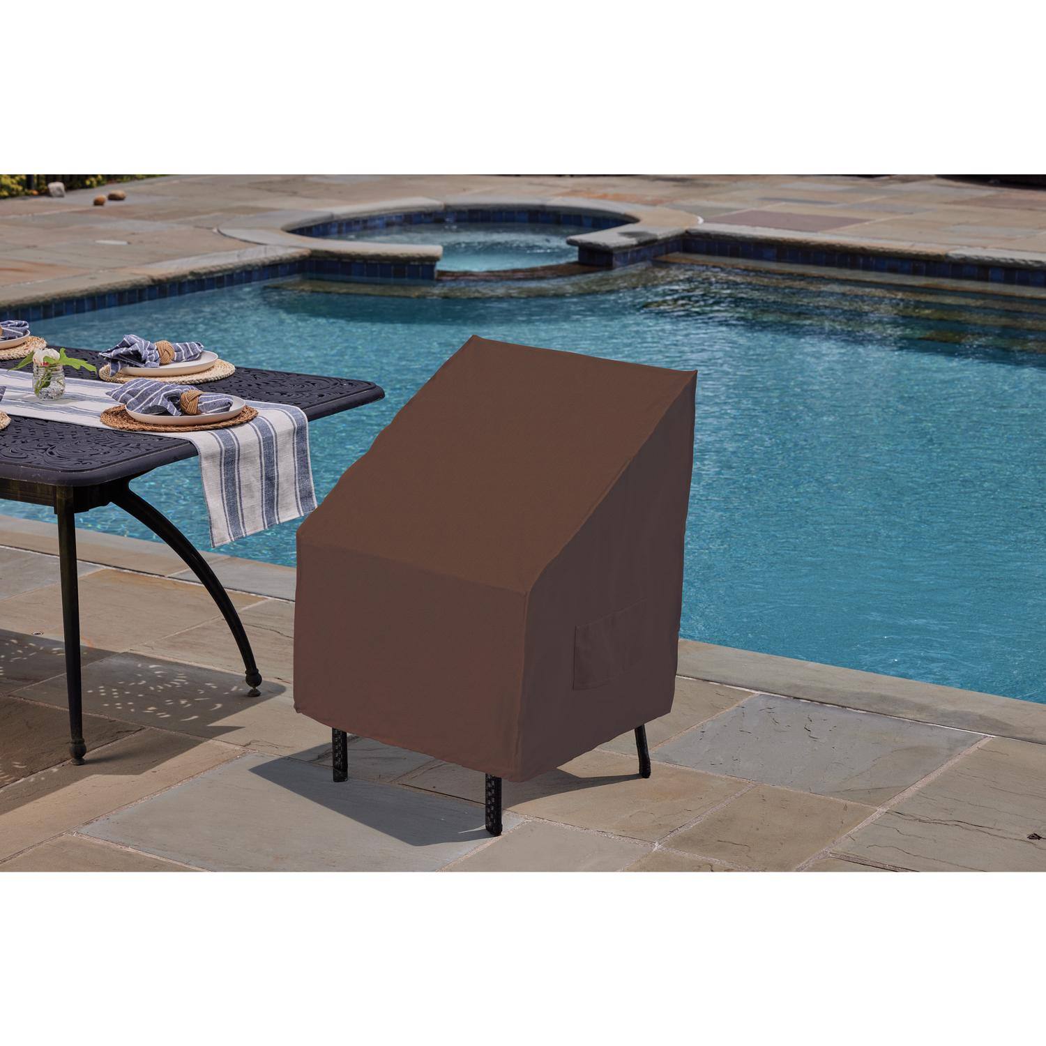 Front. Living Accents - Living Accents Polyester Chair Cover.