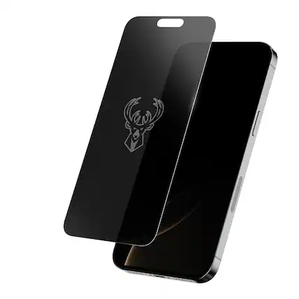 Front. Screen Skinz - Milwaukee Bucks iPhone Privacy Screen Protector - 15 Plus/15 Pro Max/16 Plus - Multicolor.