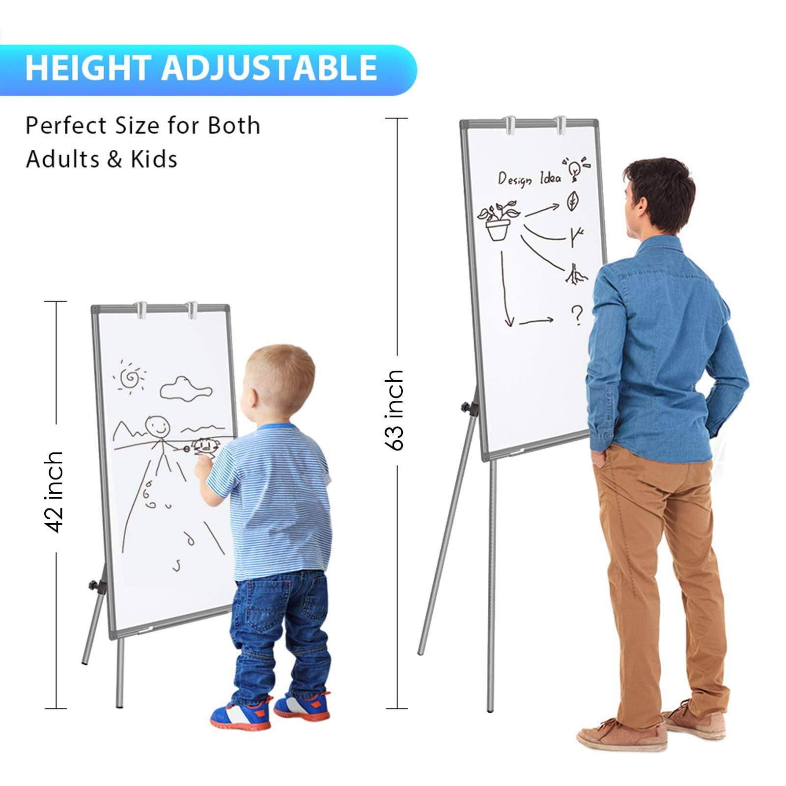 HEIGHT ADJUSTABLE

Perfect Size for Both Adults & Kids

42 inch

63 inch