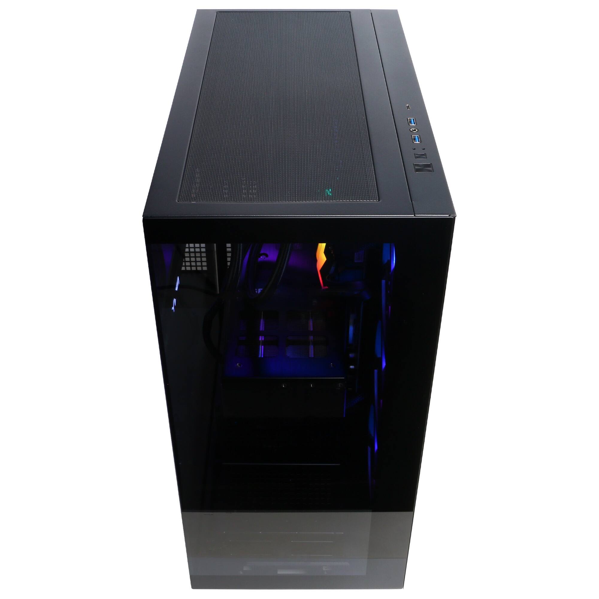 Alt View 2. CyberPowerPC - Gaming Desktop - Intel Core Ultra 7 265KF 2024 - NVIDIA GeForce RTX 5080 16GB - 32GB DDR5 Memory - 2TB SSD Storage - Black.