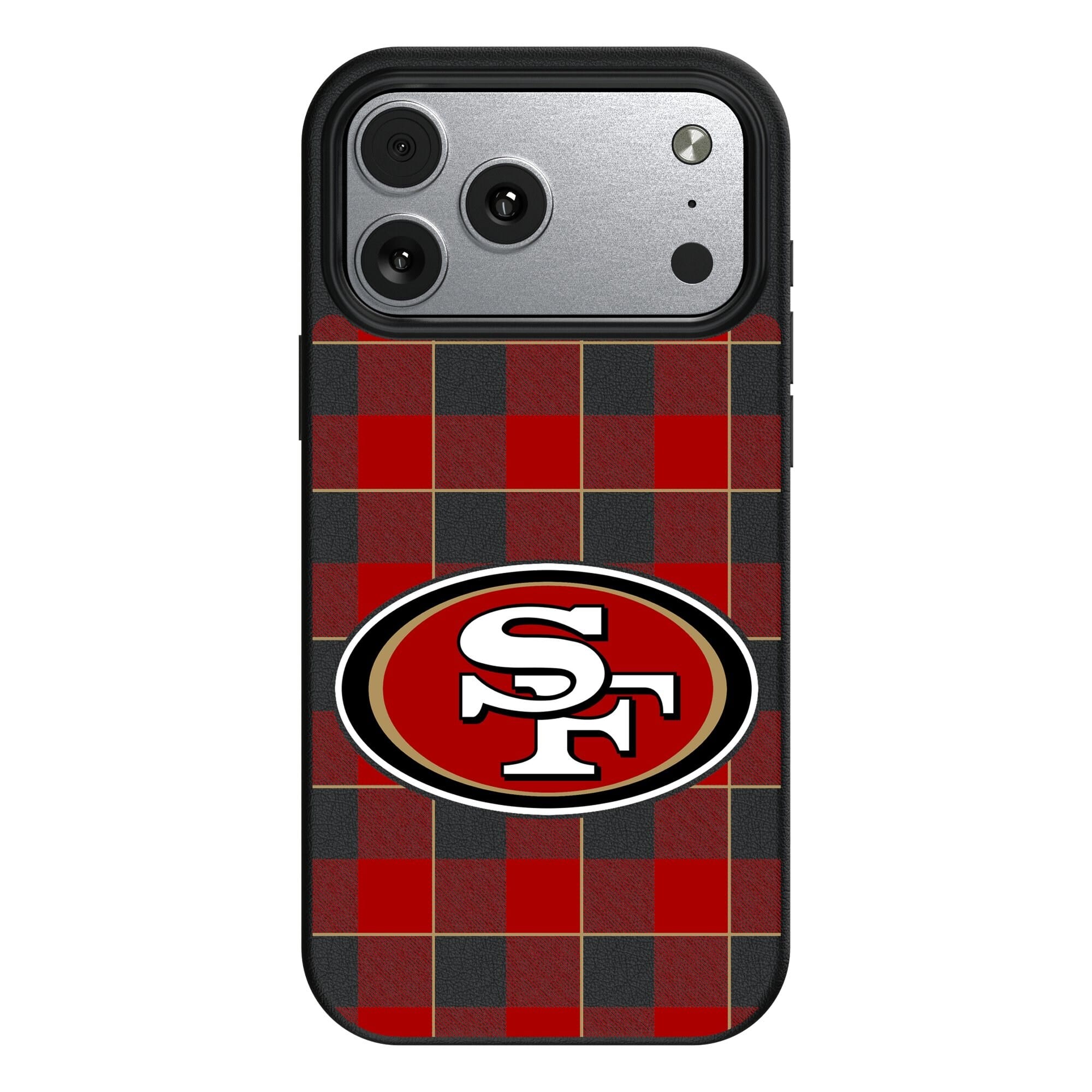 Keyscaper - NFL - San Francisco 49ers Plaid Magnetic Bump iPhone Case - 17 Pro - Black price history on PriceWatchPro
