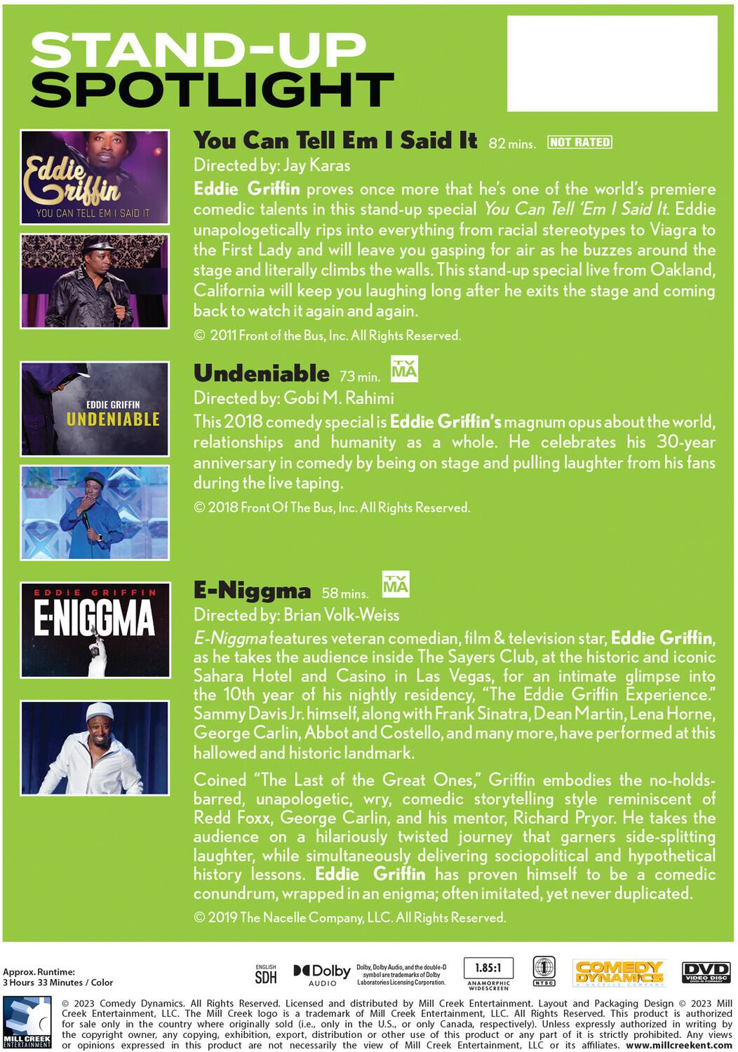 Alt View 1. Eddie Griffin Stand-up Spotlight   - DVD.