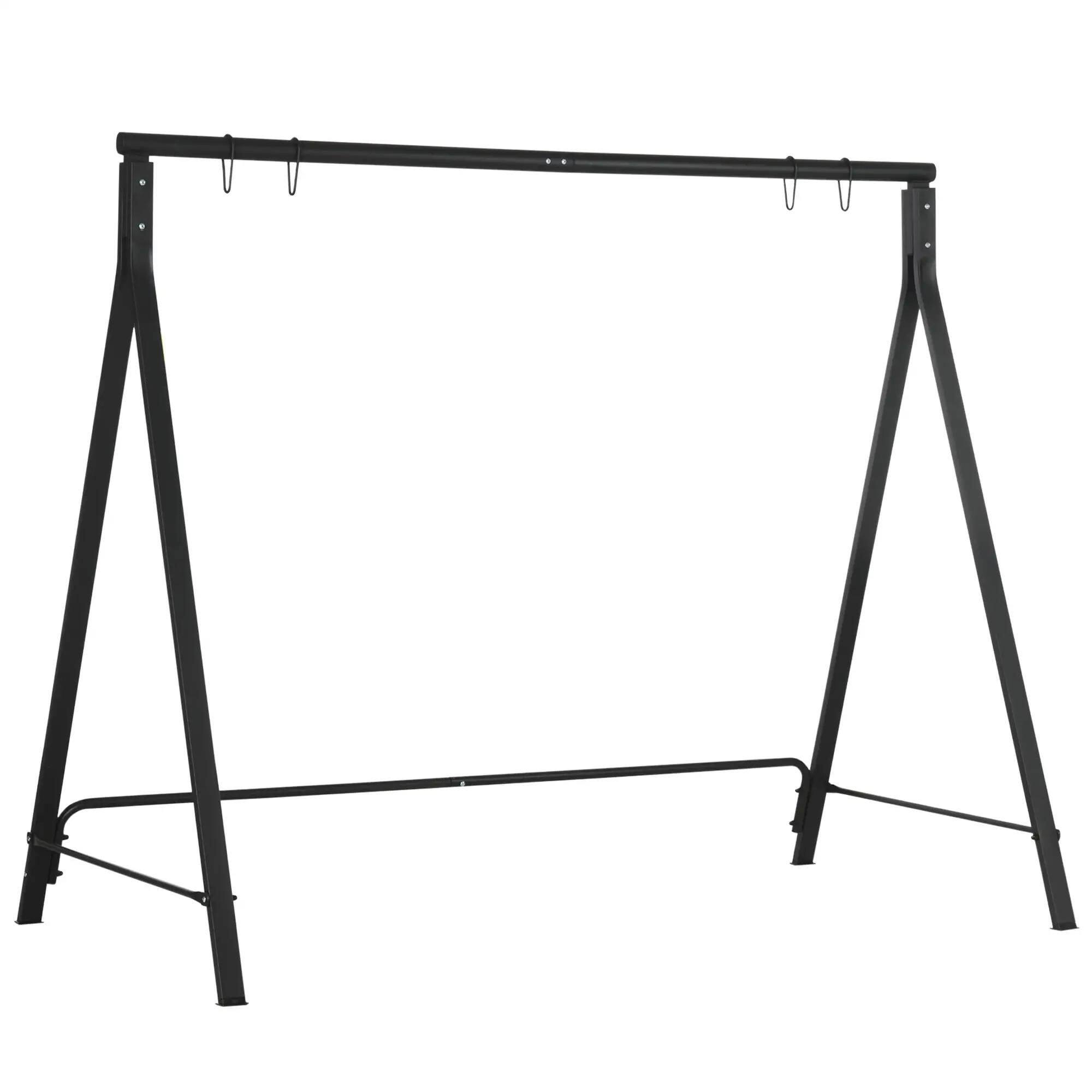 Resenkos - Heavy Duty Swing Frame, Metal Porch Swing Stand, 528 lbs Capacity, Perfect for Backyard, Patio, Lawn, Black