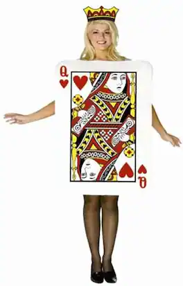 Rasta Imposta - Queen of Hearts Card Adult Costumne One Size Fits Most - Red