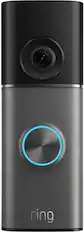 Front. Ring - Battery Doorbell Pro (newest model) Retinal 4K with wide-angle video, up to 10x Zoom, Night Vision, and Ultra Battery Pk - Deep Silver.