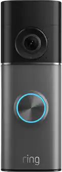 Front. Ring - Battery Doorbell Pro, Retinal 4K with wide-angle video, 10x Zoom, Night Vision, and Quick Release Ultra Battery - Deep Silver.
