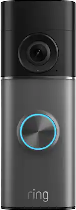 Ring - Battery Doorbell Pro (newest model) Retinal 4K with wide-angle video, up to 10x Zoom, Night Vision, and Ultra Battery Pk - Deep Silver