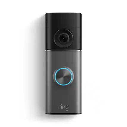 Front. Ring - Battery Doorbell Pro (newest model) Retinal 4K with wide-angle video, up to 10x Zoom, Night Vision, and Ultra Battery Pk - Deep Silver.