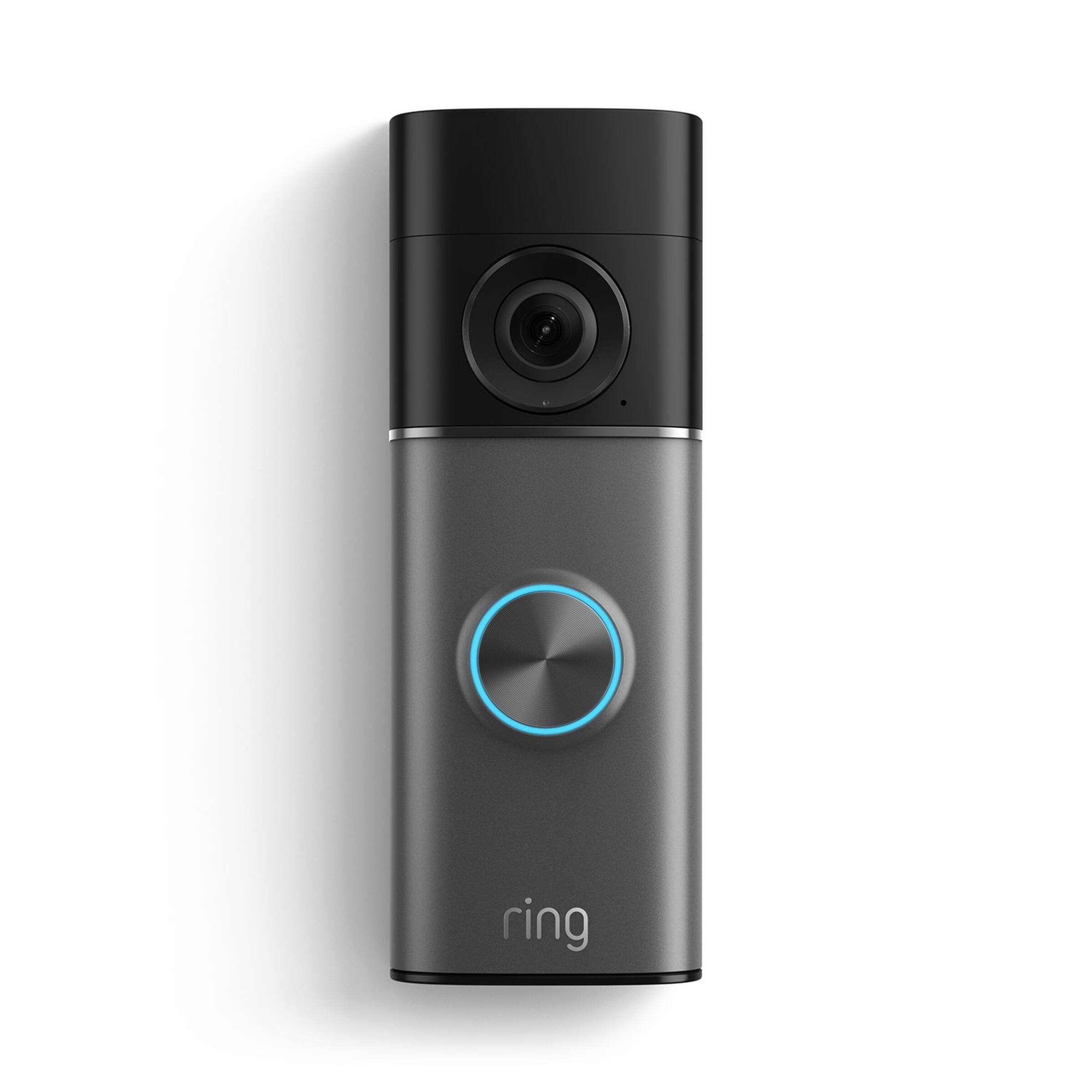 Front. Ring - Battery Doorbell Pro (newest model) Retinal 4K with wide-angle video, up to 10x Zoom, Night Vision, and Ultra Battery Pk - Deep Silver.