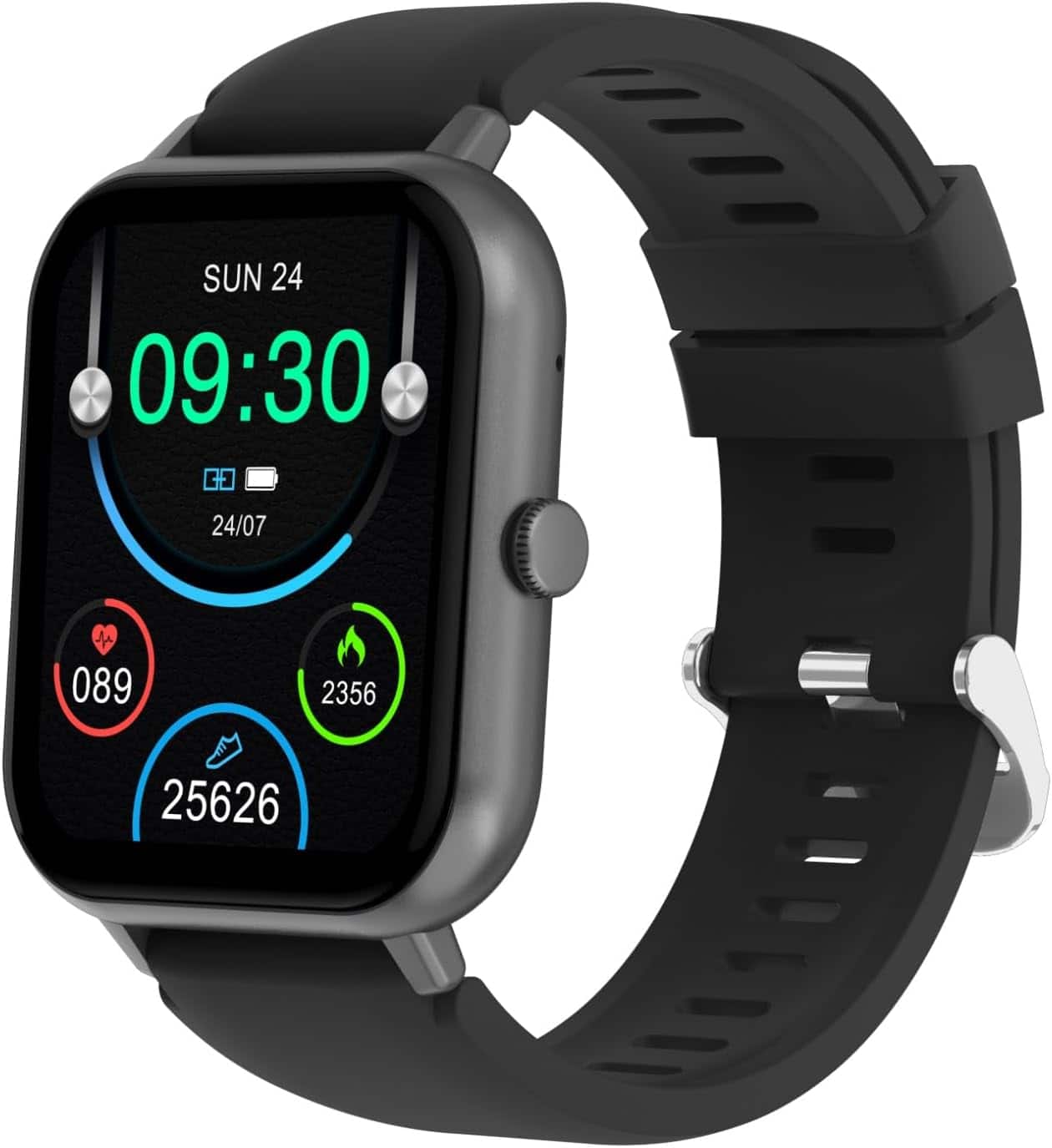 HONGGE - Bluetooth Call Smartwatch 1.83 Inch Display 100 Plus Sport Modes IP67 Water Resistant 5 to 7 Day Battery - Black - (2025)