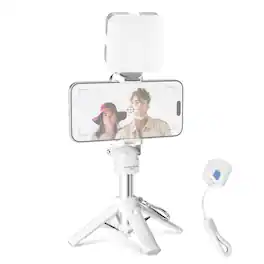 Neewer - Mini Tripod for Phone, Foldable, Remote, White - White