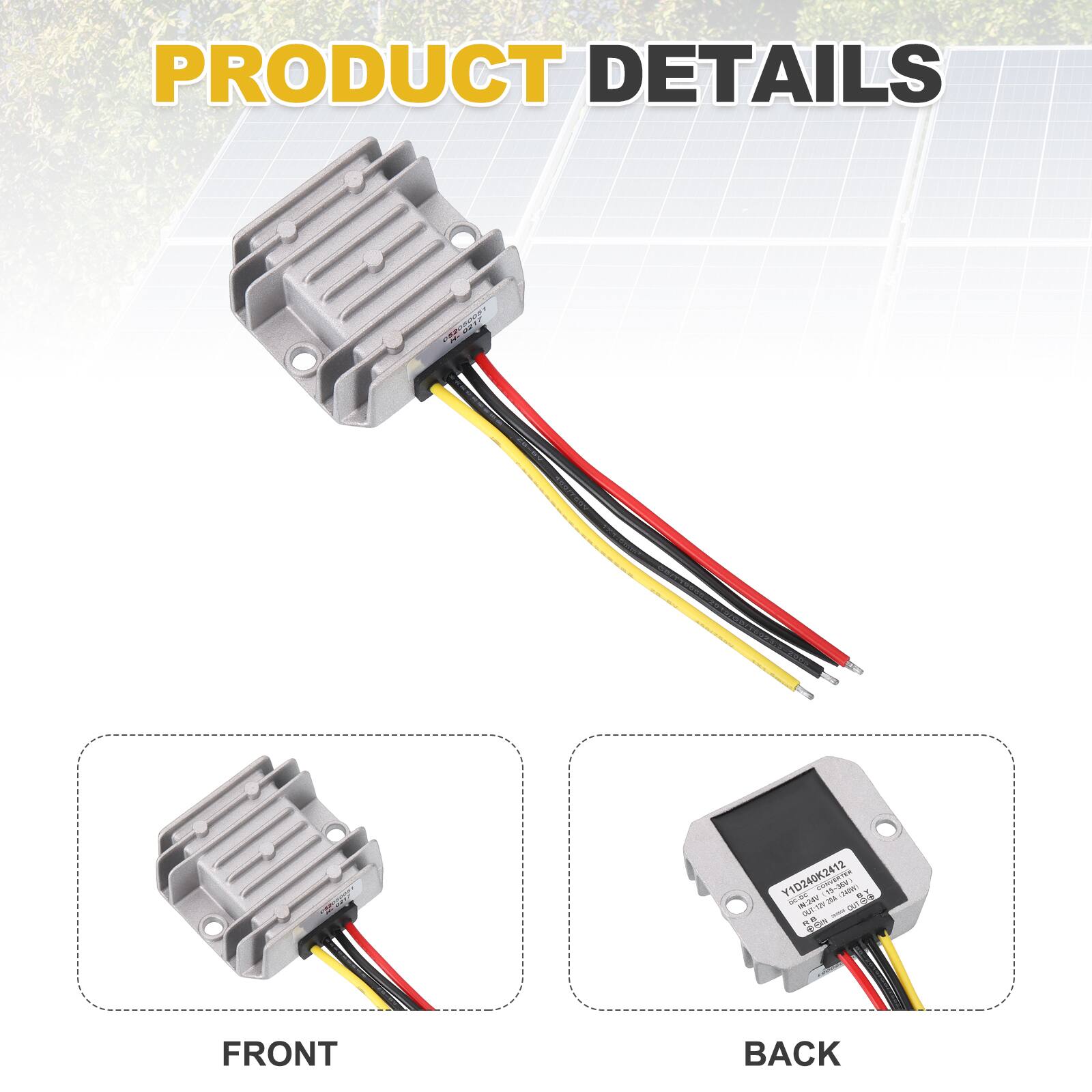 PRODUCT DETAILS

Y1D240K2412 SE.A% vads th - BY N36 P ds SE . - 40 - FRONT BACK