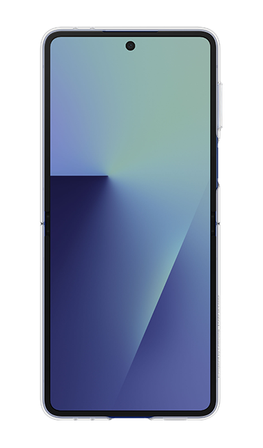 Angle. Samsung - Samsung Galaxy Z Flip7 Clear Case - Clear.