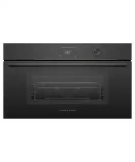 Fisher & Paykel - 30" 1.7 Cu. Ft. Single Convection Speed Oven, 5" Touchscreen w/Dial - Compact - Contemporary (Soft - Black