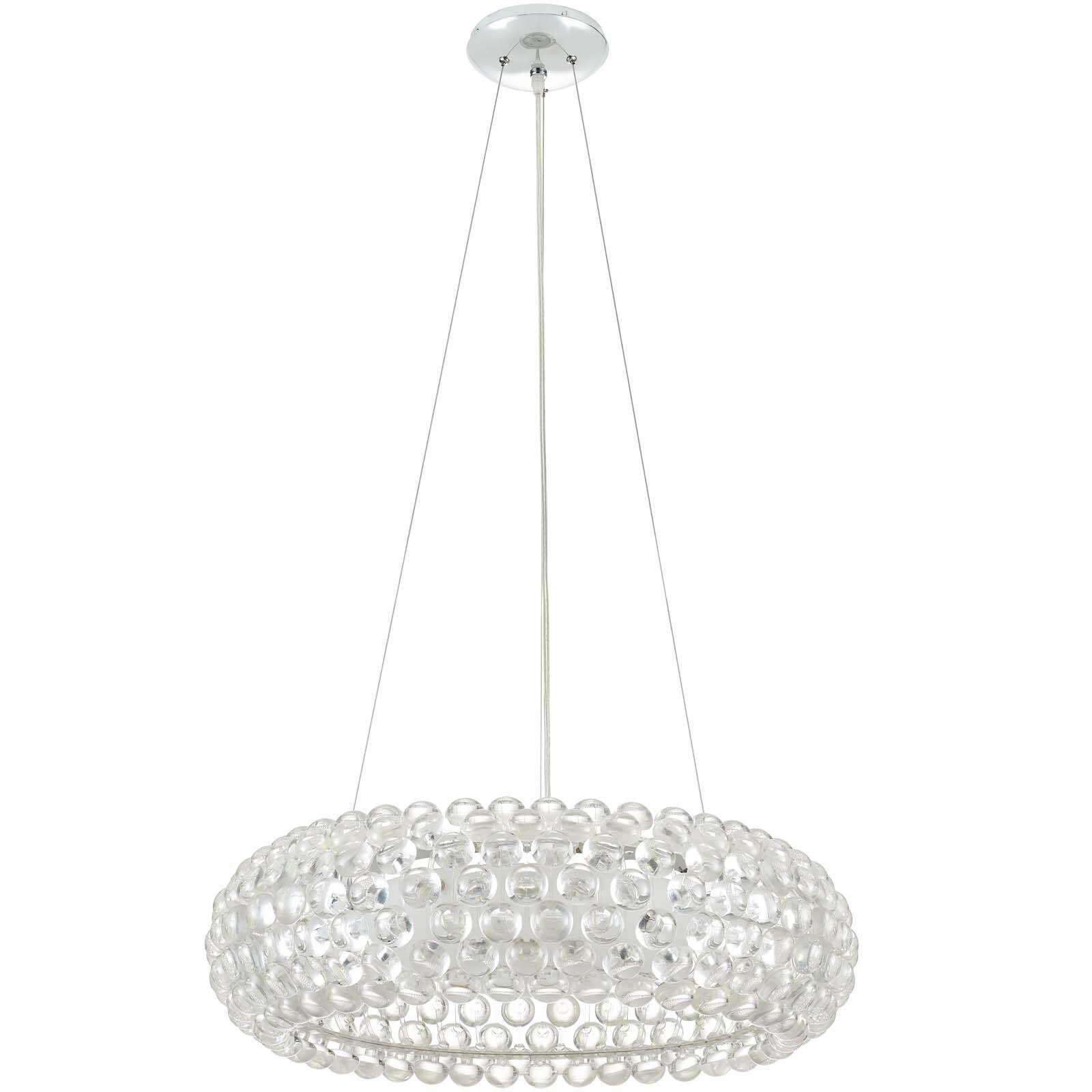 Angle. Modway - Halo 25" Pendant Chandelier by Modway - Clear.