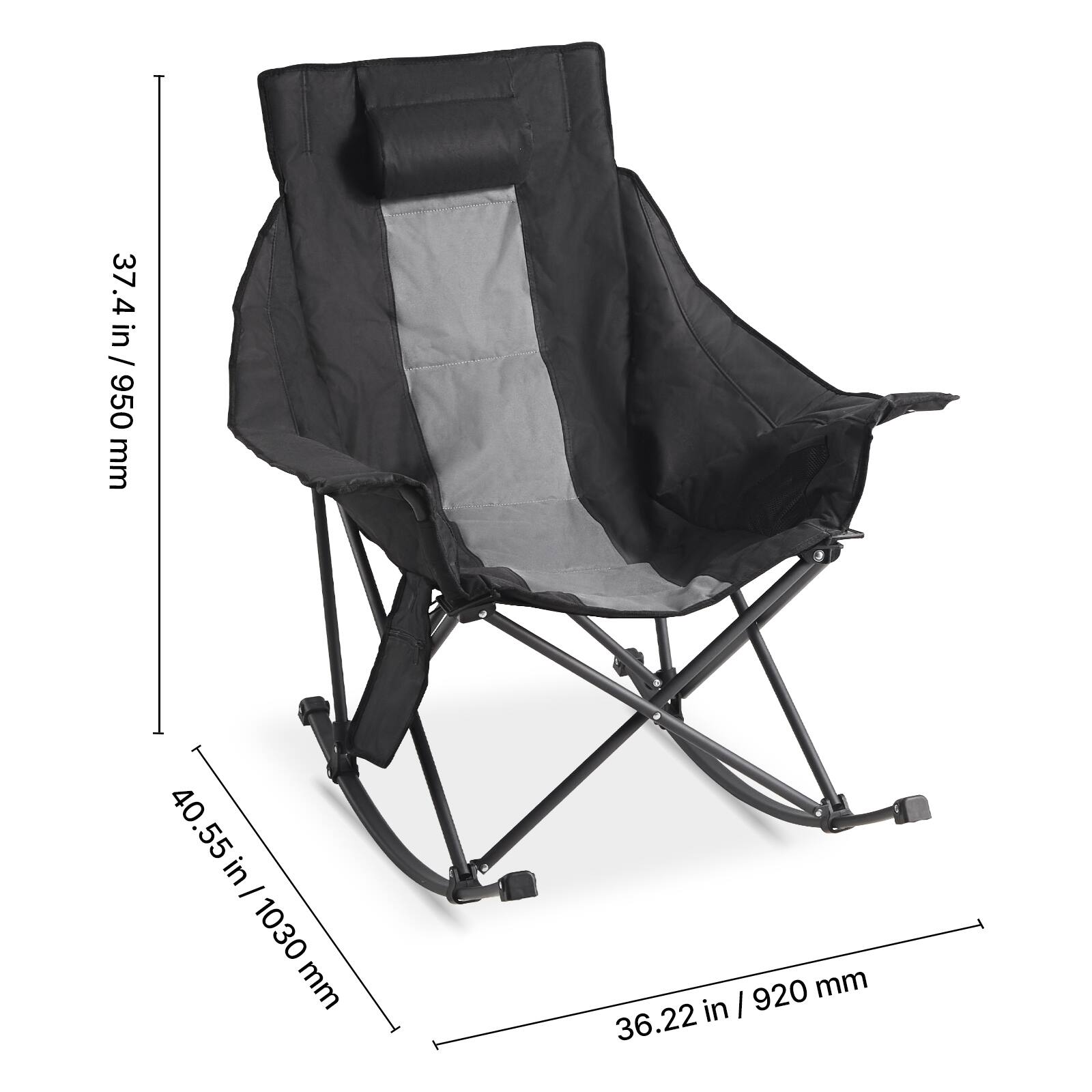 37.4 in / 950 mm  
40.55 in / 1030 mm  
36.22 in / 920 mm