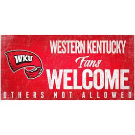 Fan Creations - Western Kentucky Hilltoppers 6" x 12" Fans Welcome Sign - Multicolor