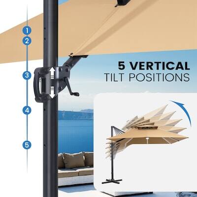 1 2 3 4 5 VERTICAL TILT POSITIONS