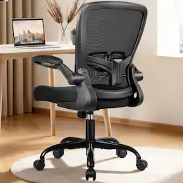 KERDOM - Office Chair for Conference Room - Ergonomic Desk Chair with Adjustable Lumbar Support, Swivel, Tilt, Breathable Mesh - Black